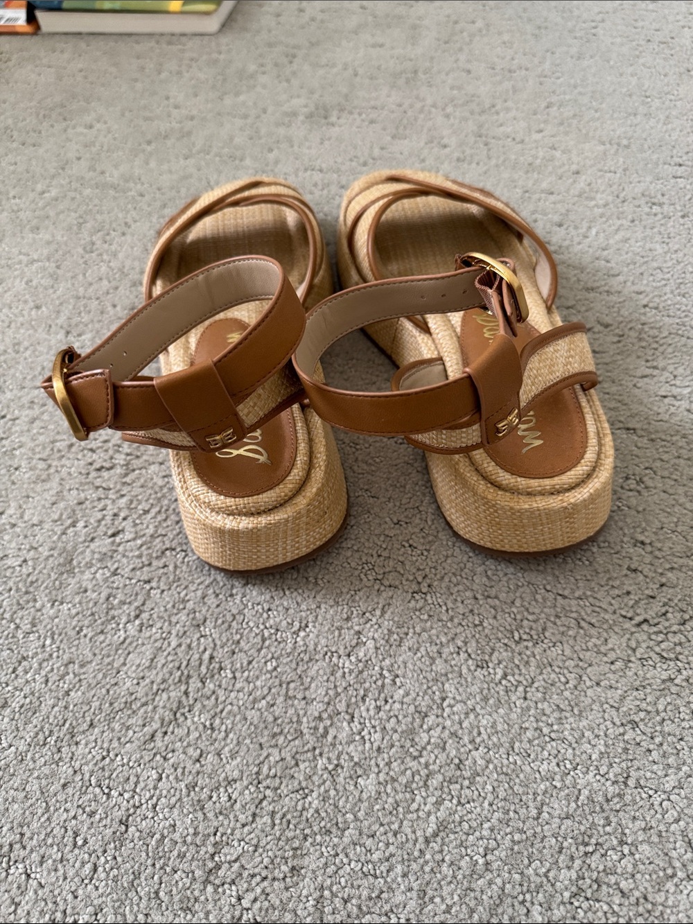 Sam Edelman Nylie Woven Wedge Platform Sandals - Picture 6 of 6